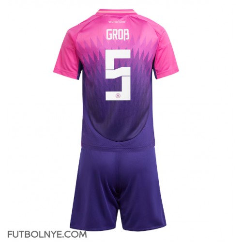 Camiseta Alemania Pascal Gross #5 Visitante Equipación para niños Eurocopa 2024 manga corta (+ pantalones cortos)